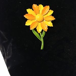 Vintage costume flower brooch